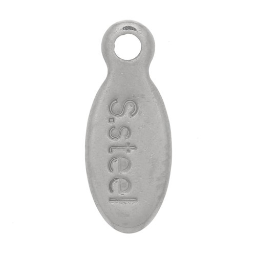 Mini zecchini gocce 10x4 mm incisi S. Steel - Acciaio inossidabile 304 x10