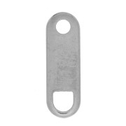 Mini zecchini ovali 11x3,5 mm incisi S. Steel - Acciaio inossidabile 304 x10