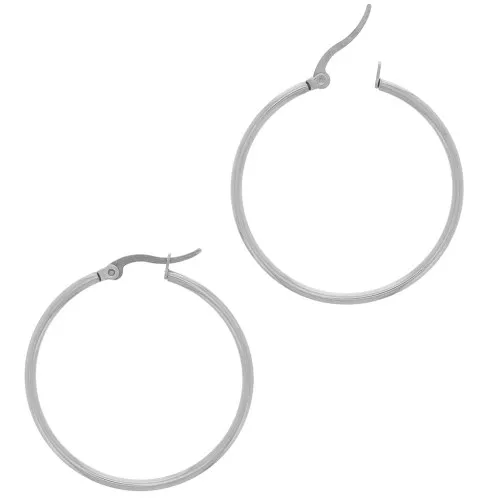 Orecchini cerchio 38x2 mm da decorare in acciaio inossidabile 304 x2