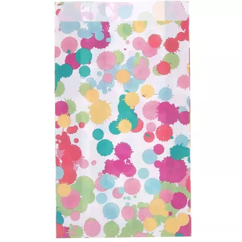 Bustina di carta 12x4.5x19.5 cm - motivo a macchie di vernice - Multicolore x1
