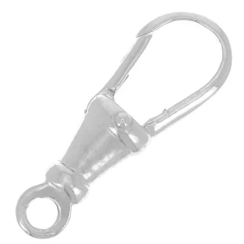 Chiusura moschettone liscia 23 mm - Argento 925 x1