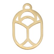 Ciondolo scavato scarabeo 11x7 mm - esclusivo Perles & Co - Gold filled x1