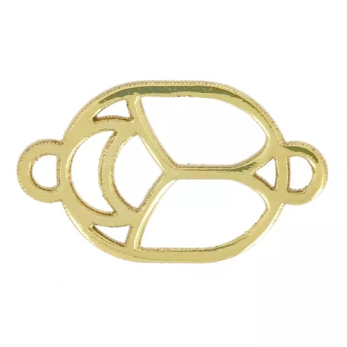 Distanziatore scavato scarabeo 12x7 mm -esclusivo Perles & Co - Gold filled x1