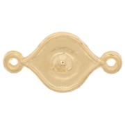 Distanziatore orientale con resina eposs. 16x8mm Dorato con oro fino - Rosso x1