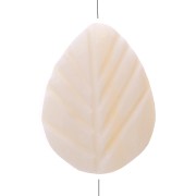 Perline di madreperla - forma di foglia 18x12 mm - Naturale x10
