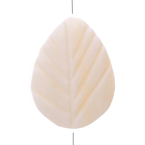 Perline di madreperla - forma di foglia 18x12 mm - Naturale x10