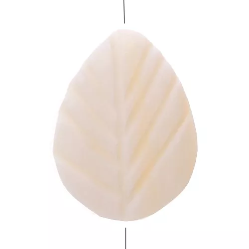 Perline di madreperla - forma di foglia 18x12 mm - Naturale x10