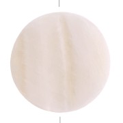 Perline di madreperla - forma di disco 25 mm - Naturale x2