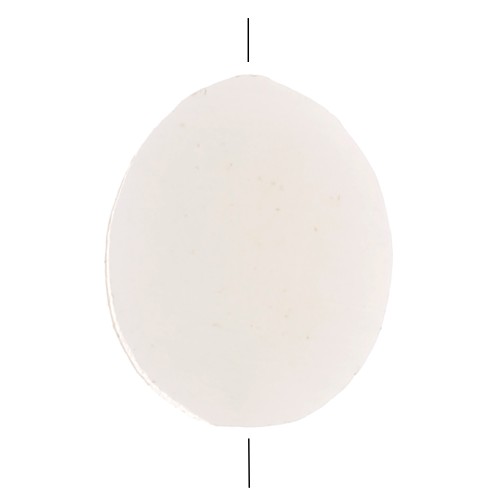 Perline di madreperla piatte - ovale 11x9 mm - Naturale x10