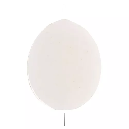 Perline di madreperla piatte - ovale 11x9 mm - Naturale x10