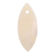Zecchini navette madreperla 22x9 mm - Naturale x10