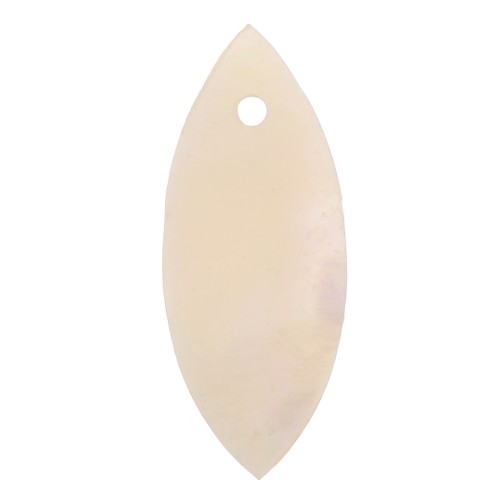 Zecchini navette madreperla 22x9 mm - Naturale x10