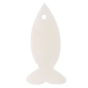 Zecchini pesce madreperla 19x10 mm - Naturale x10