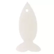 Zecchini pesce madreperla 19x10 mm - Naturale x10