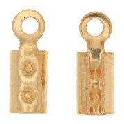 Clip di pizzo rotonde 2 mm - Placcato oro 3 micron x4