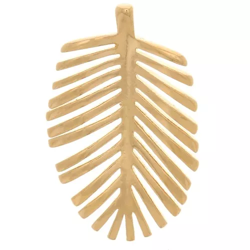Pendente Foglia di Palma 21x13 mm - Placcato oro 3 micron x1
