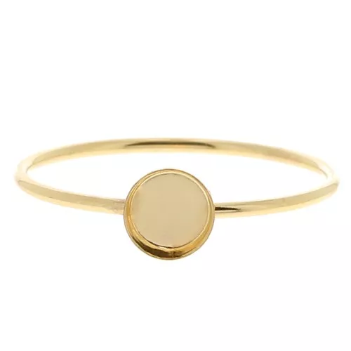 Anello sottile per cabochon 5 mm - Misura 54 - Gold filled x1