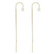 Catena per orecchini a maglia veneziana 48mm - Gold filled x2|raw }}