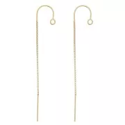 Catena per orecchini a maglia veneziana 48mm - Gold filled x2