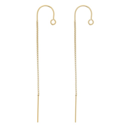 Catena per orecchini a maglia veneziana 48mm - Gold filled x2