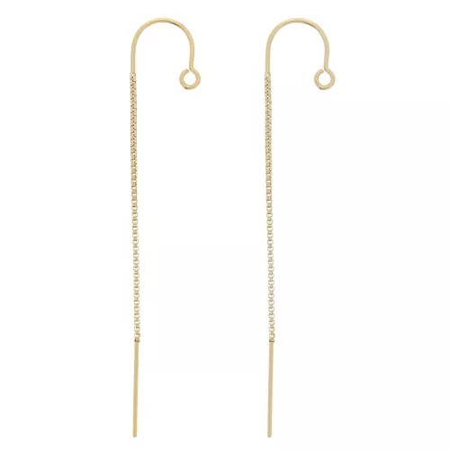 Catena per orecchini a maglia veneziana 48mm - Gold filled x2