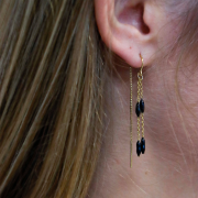 Catena per orecchini a maglia veneziana 48mm - Gold filled x2