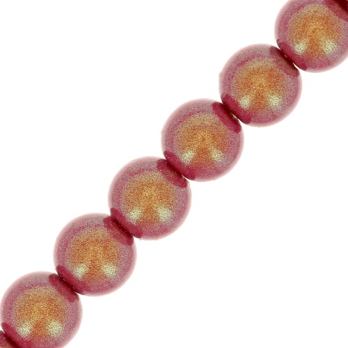 Perle Preciosa - Round Maxima - 4 mm - Pearlescent Red x30