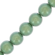 Perle Preciosa - Round Maxima - 4 mm - Pearlescent Green x30