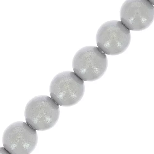 Perle Preciosa - Round Maxima - 4 mm - Pearlescent Grey x30