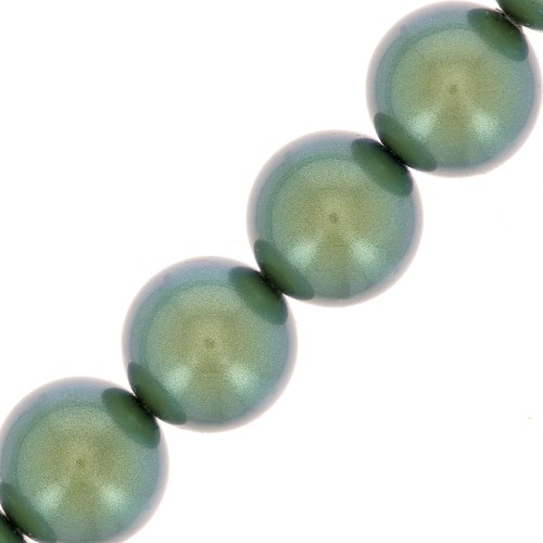 Perle Preciosa Round Pearl Maxima - 10 mm Pearlescent Green x5
