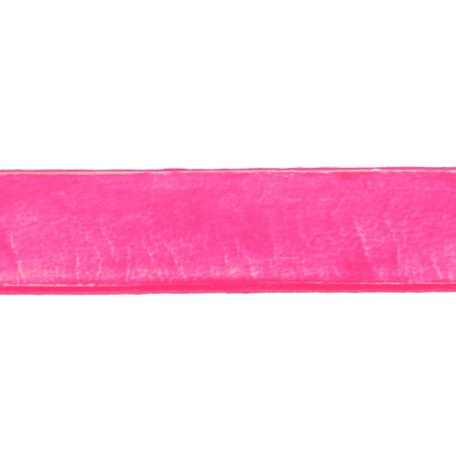 Laccetto cuoio mm. 10 Rosa Fluo x30cm