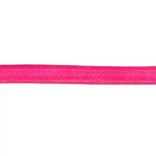 Laccetto cuoio mm. 5x2 Rosa Fluo x30cm