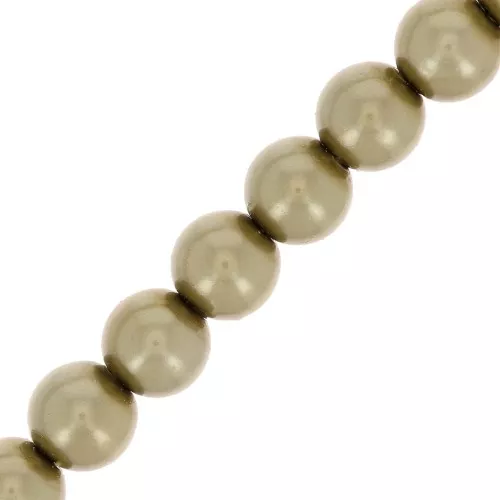 Perle Preciosa - Round Maxima - 4 mm - Pearl Effect Light Green x30