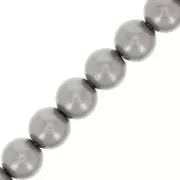 Perle Preciosa - Round Maxima - 4 mm - Pearl Effect Dark Grey x30