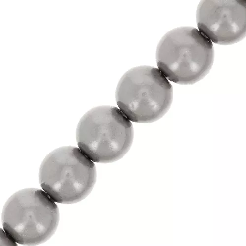 Perle Preciosa - Round Maxima - 4 mm - Pearl Effect Dark Grey x30