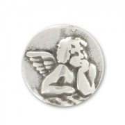 Passante per laccetto da mm. 10 angelo argentato brunito x1