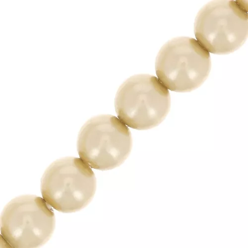 Perle Preciosa - Round Maxima - 4 mm - Pearl Effect Vanilla x30