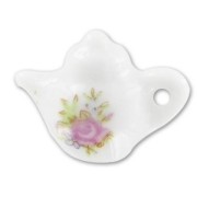 Teiera di ceramica mm. 20x15 fiore Rosa x1|raw }}