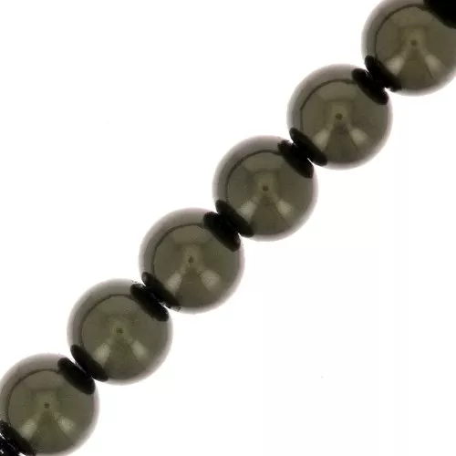Perle Preciosa Round Pearl Maxima - 5 mm - Pearl Effect Dark Green x25