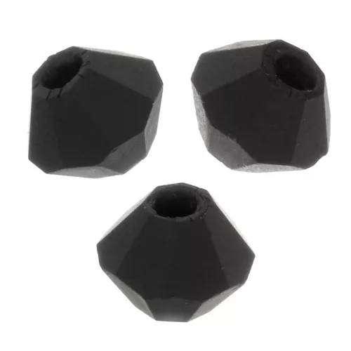 Biconi Preciosa 3 mm - MC Bead Rondell - Jet Matt x30