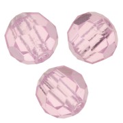 Preciosa Crystal Faceted Rounds 4 mm - Pink Sapphire x20