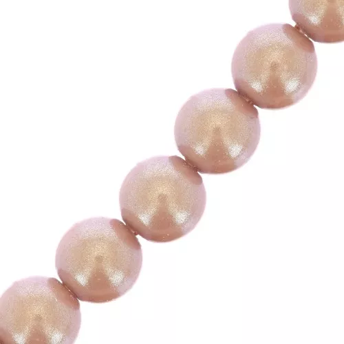 Perle Preciosa - Round Maxima - 4 mm - Pearlescent Pink x30