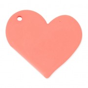Polaris opaco cuore mm. 30 Corallo x1