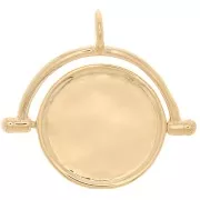 Pendente reversibile 20x21 mm - 3 micron placcato oro x1