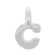 Ciondolo lettera alfabeto 8 mm con anello chiuso - C - Argento 925 x1|raw }}