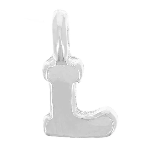 Ciondolo lettera alfabeto 8 mm con anello chiuso - L - Argento 925 x1