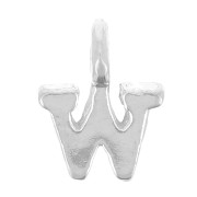 Ciondolo lettera alfabeto 8 mm con anello chiuso - W - Argento 925 x1|raw }}