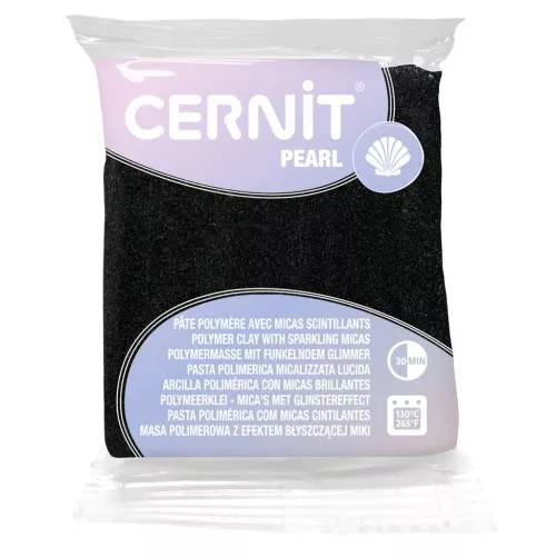 Pasta Cernit Pearl - Nero 56gr (n°100)