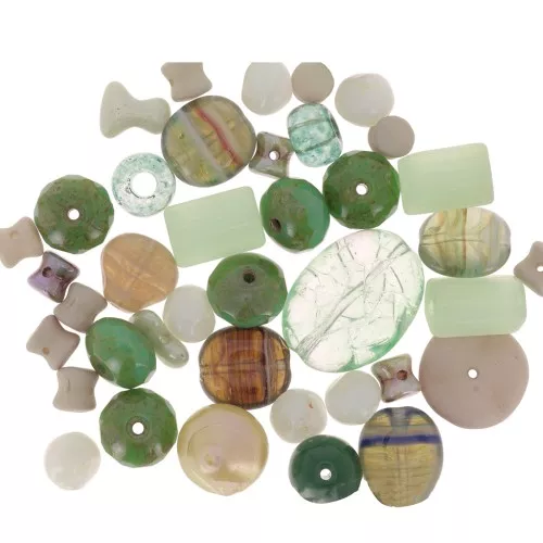 Abbinamento di perline di Boemia Jade x50g