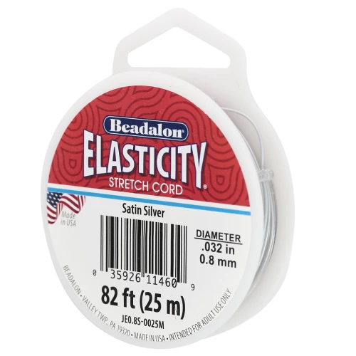 Elasticità 0,8 mm - Argento satinato x25m